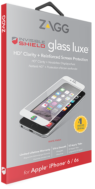 Invisibleshield Glass Luxe Screen Iphone 6/6s - White - TheMobileStore